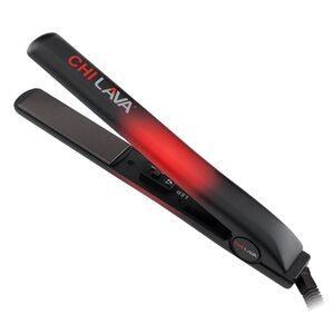 Lava Red and Black Hair Straightener. 1” inch.